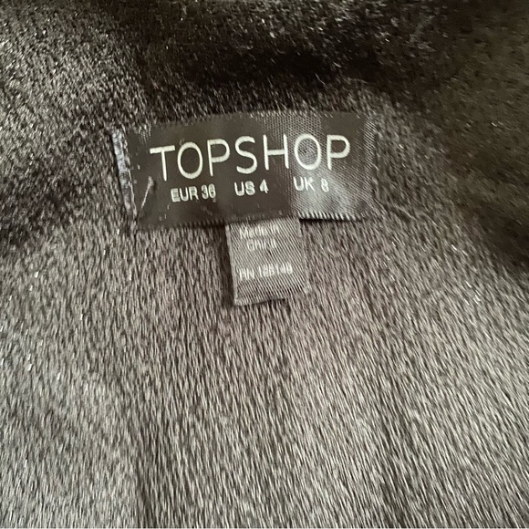 TOPSHOP BLACK GLITTER BLAZER - Picture 7 of 9